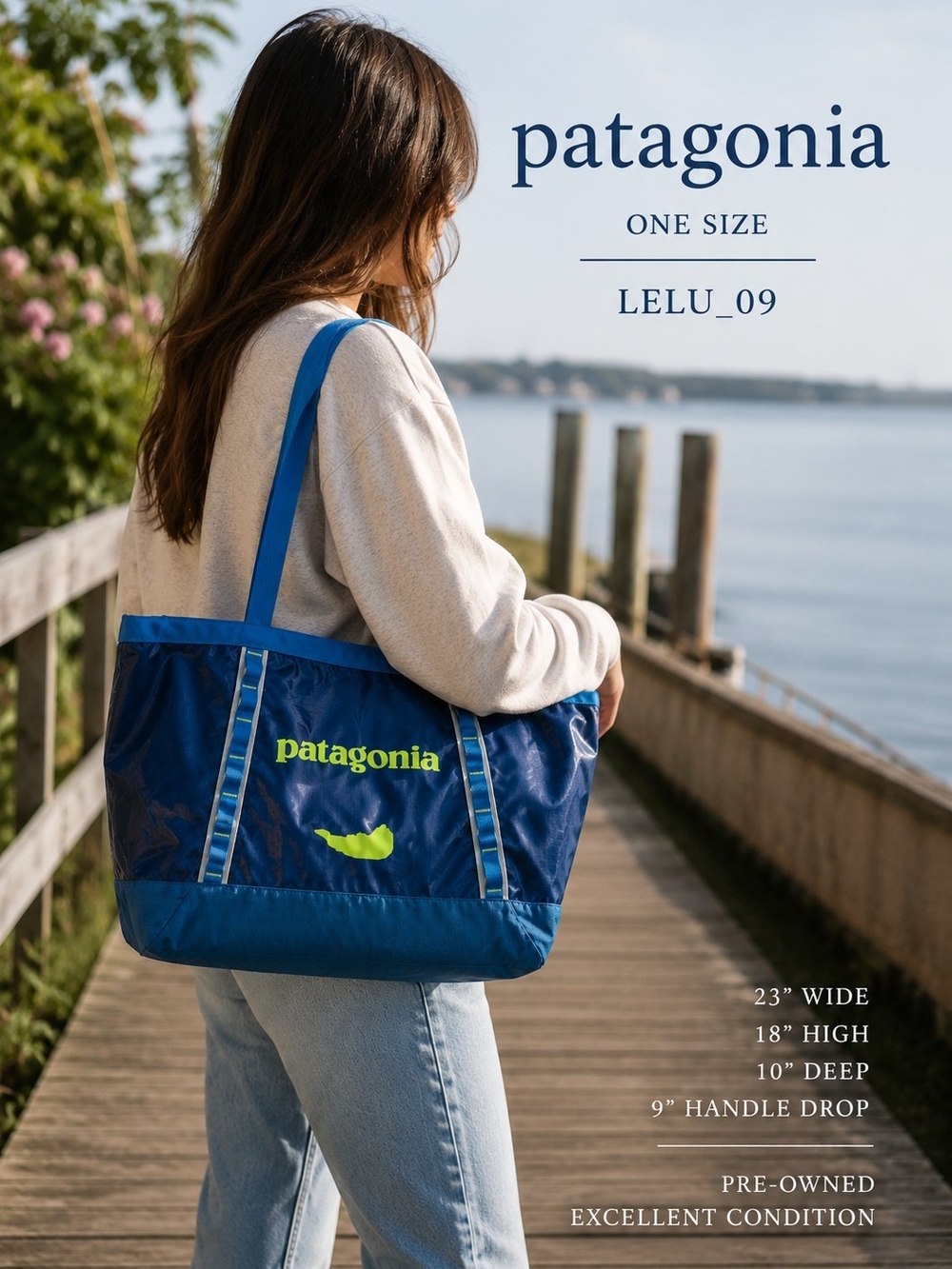 Patagonia Black Hole Tote 25L Vessel Blue Nantucket Graphic STY49031 SP24